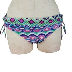 Apt. 9 Women's Multicolor Boho Side Bow Bikini Bottom‎ Swimwear Size Medium